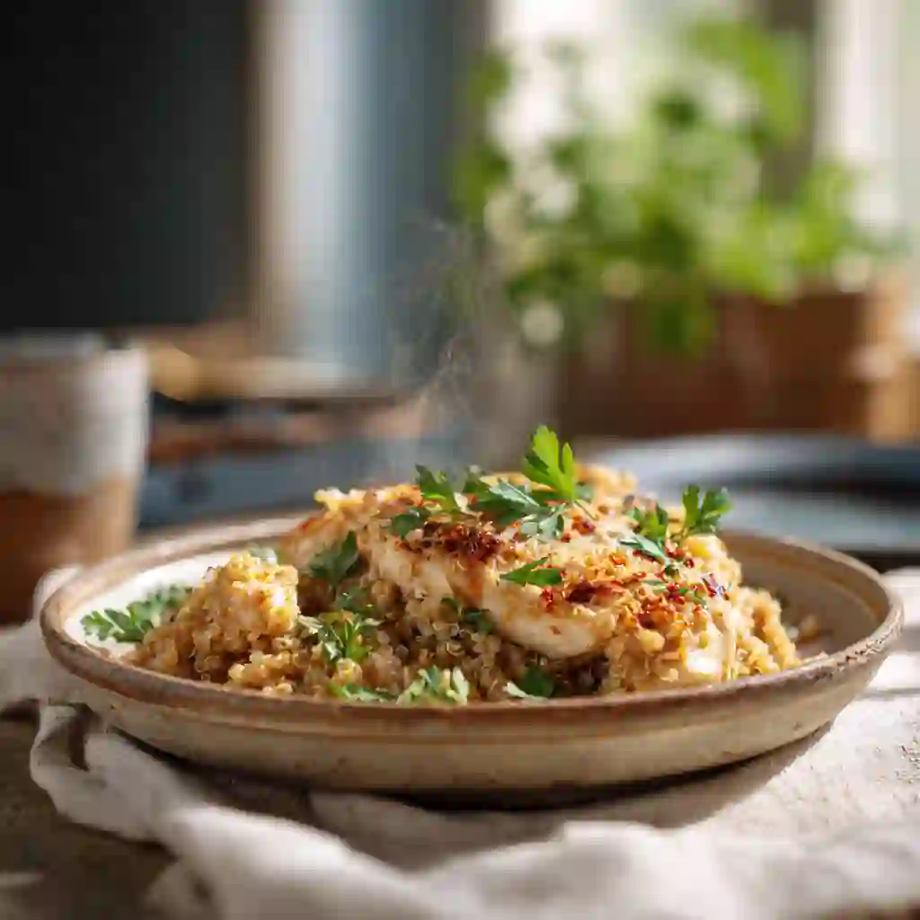 high protein casserole serving