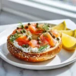 High Protein Bagel Recipe: A Delicious Power Breakfast Idea 5 Served high protein bagel with salmon