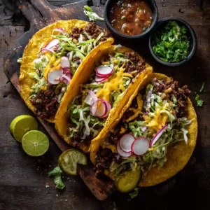 Smash burger tacos with crispy tortillas and juicy beef
