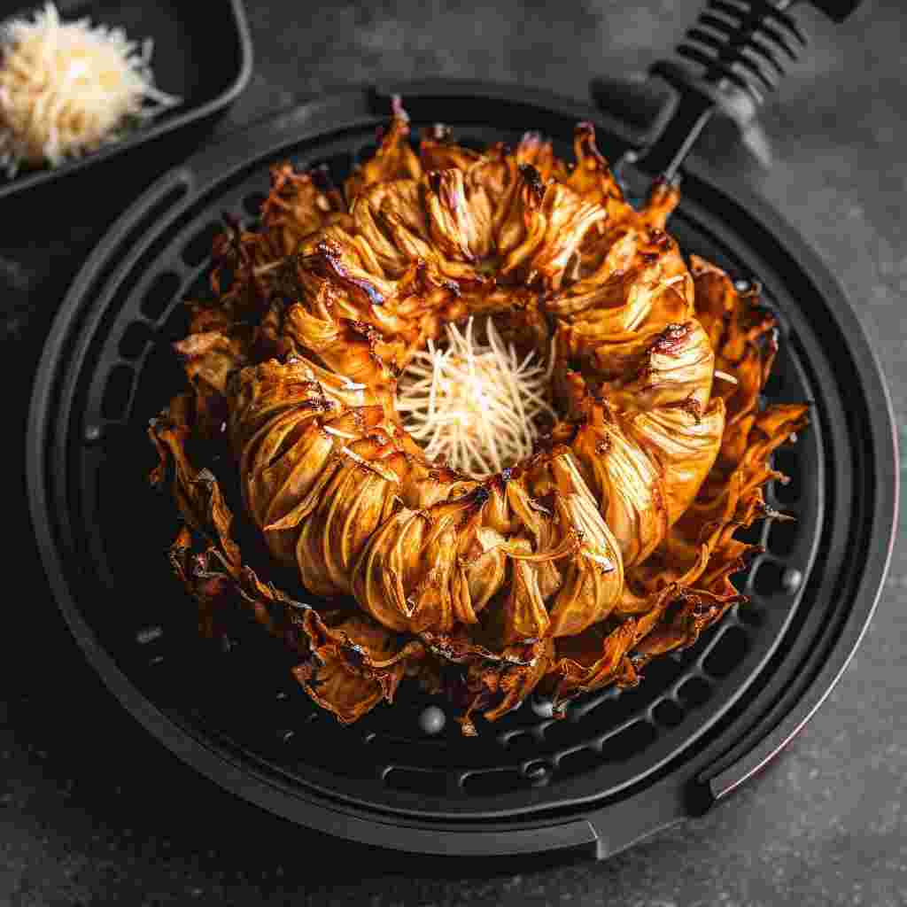 Blooming Onion in Air Fryer Recipe: Crispy Perfection Made Simple 5 Crispy blooming onion air fryer
