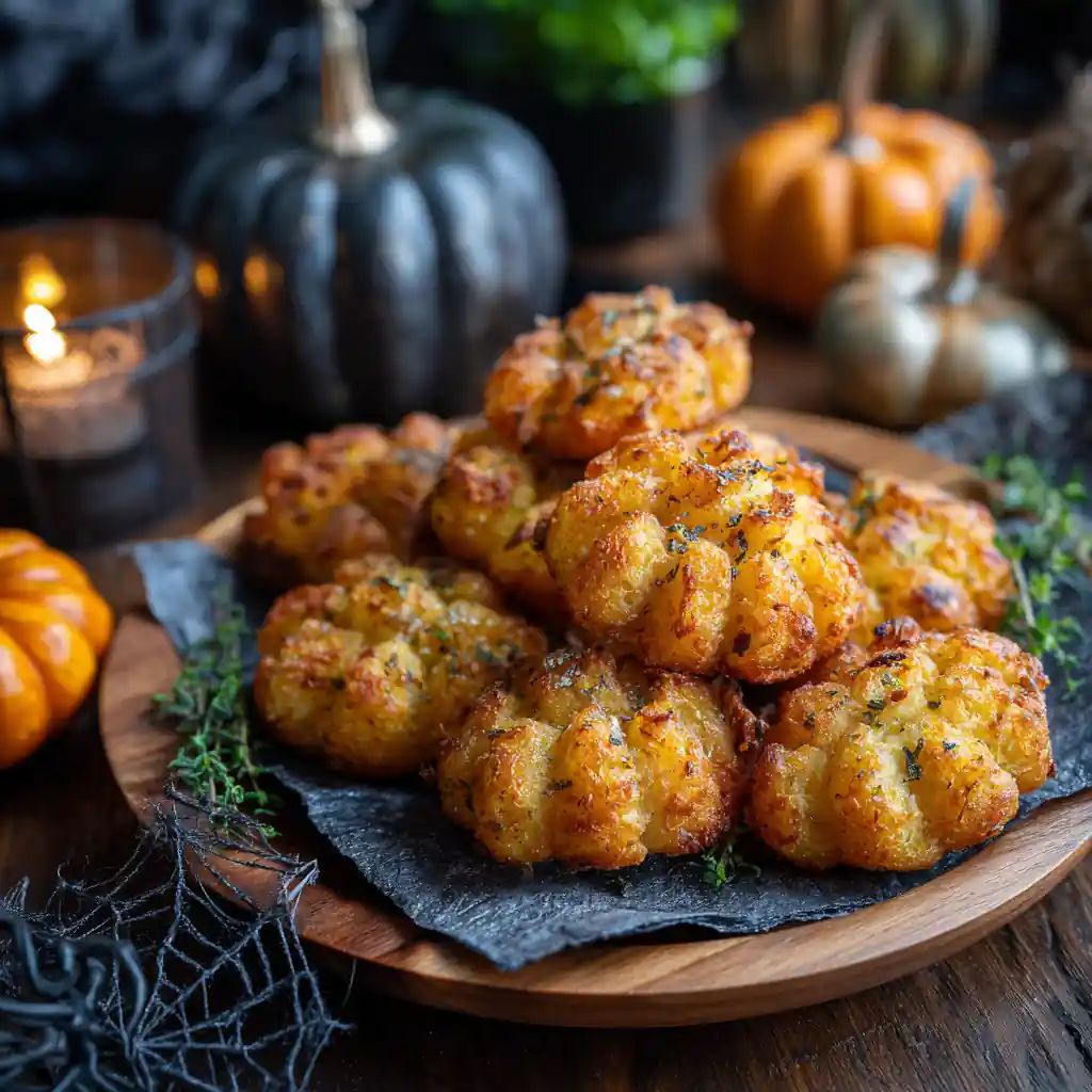 halloween pumpkin potatoes in the air fryer