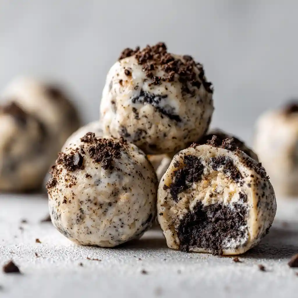 Best Oreo Protein Balls made with oats, peanut butter, and protein powder