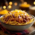Cincinnati Chili Dinner Recipe: A Comforting Weeknight Winner 3 dinner recipe with cincinnati chili in a bowl