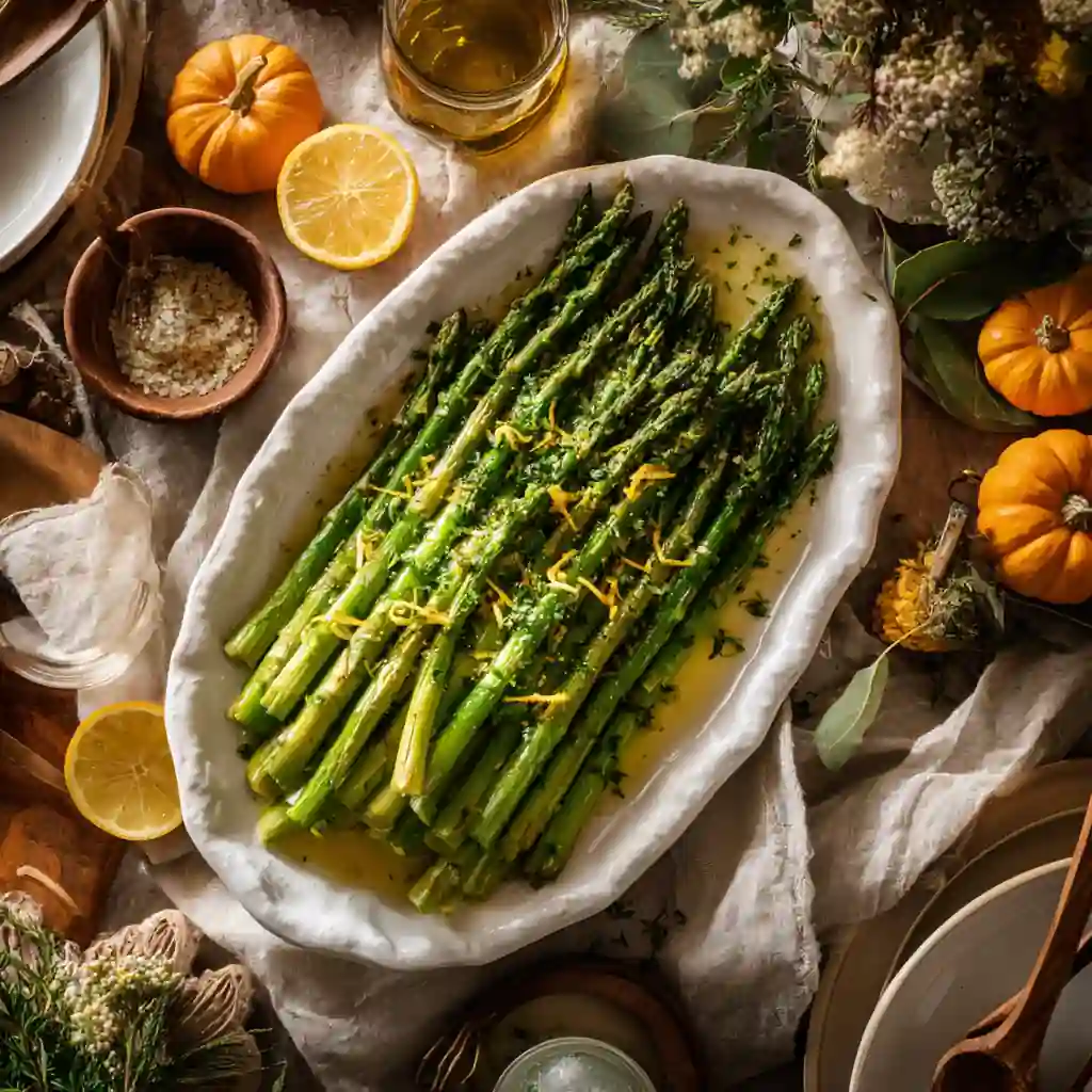Herb Butter Asparagus Spears for Thanksgiving