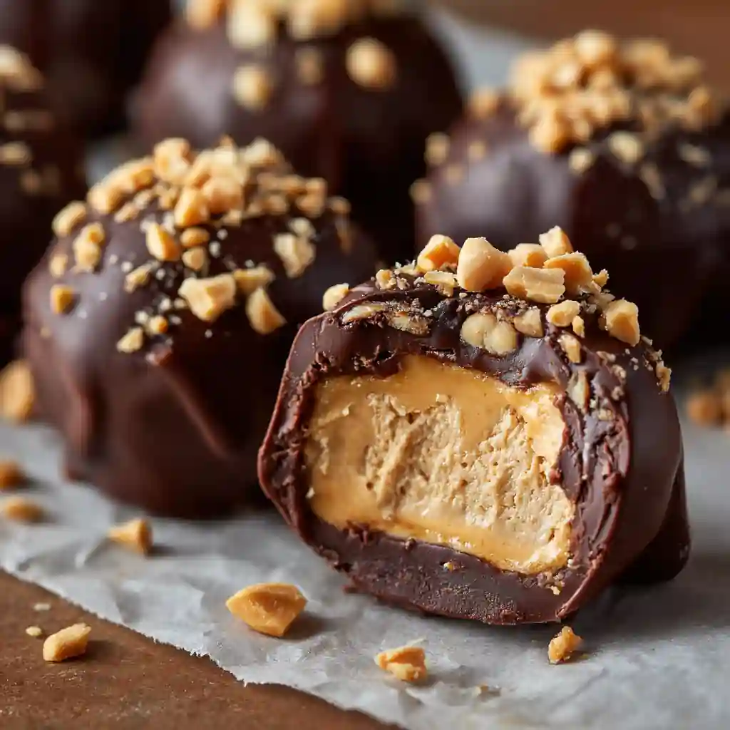 Frozen peanut butter yogurt bites packed with high protein and flavor
