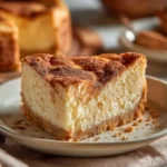 Homemade Snickerdoodle Cheesecake with cinnamon sugar topping