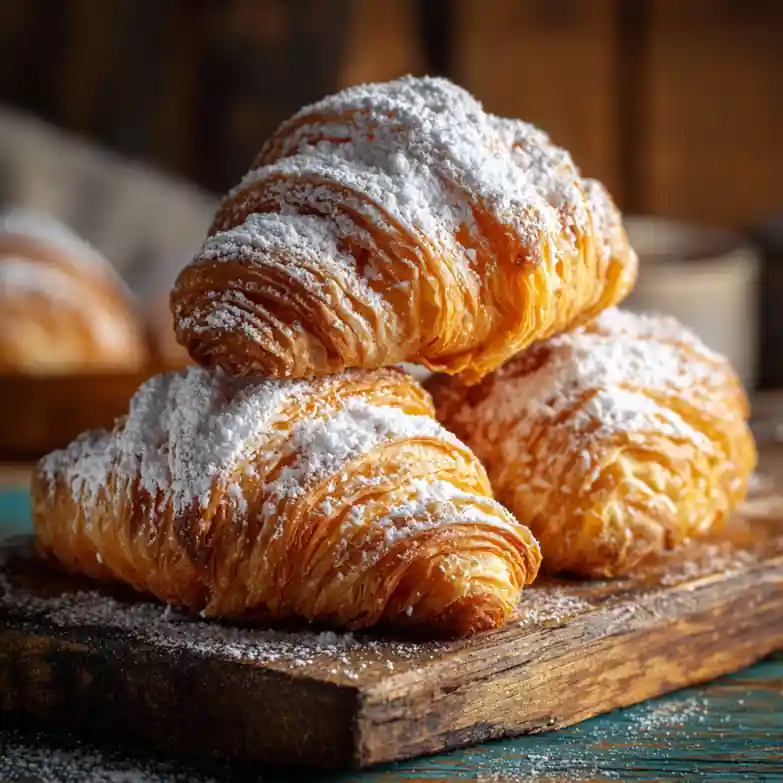 Authentic Italian sfogliatelle pastries with flaky layers and creamy ricotta filling.