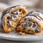 Close-up of cannoli cookie inside