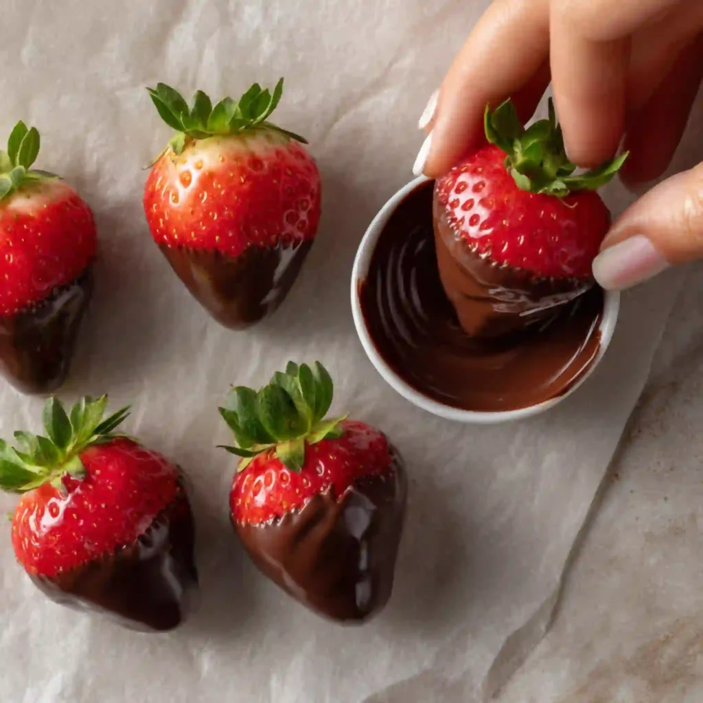 Chocolate-Covered Strawberry Dessert Board 4 chocolate covered strawberry step optimized UNDER40 FINAL5