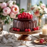 chocolate raspberry cake kitchen featured optimized