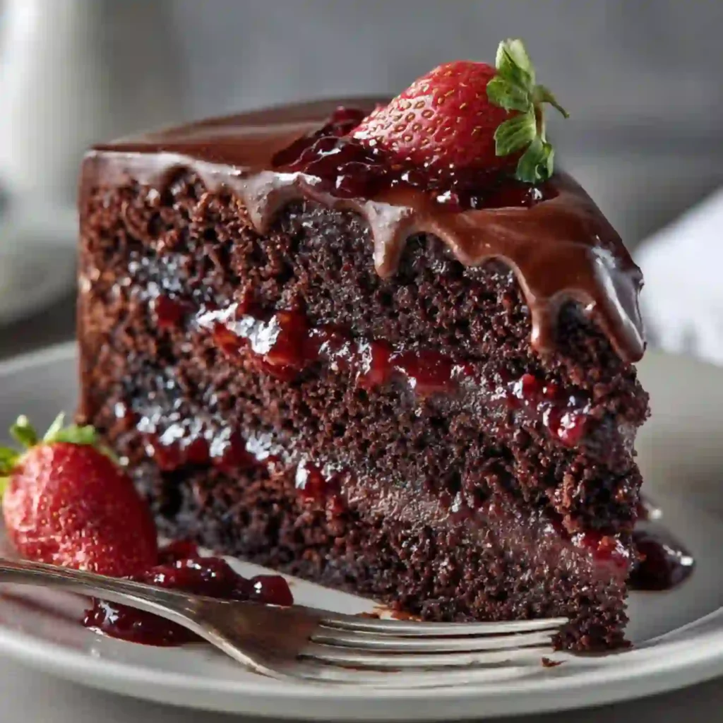 chocolate raspberry cake kitchen serving optimized final under40kb