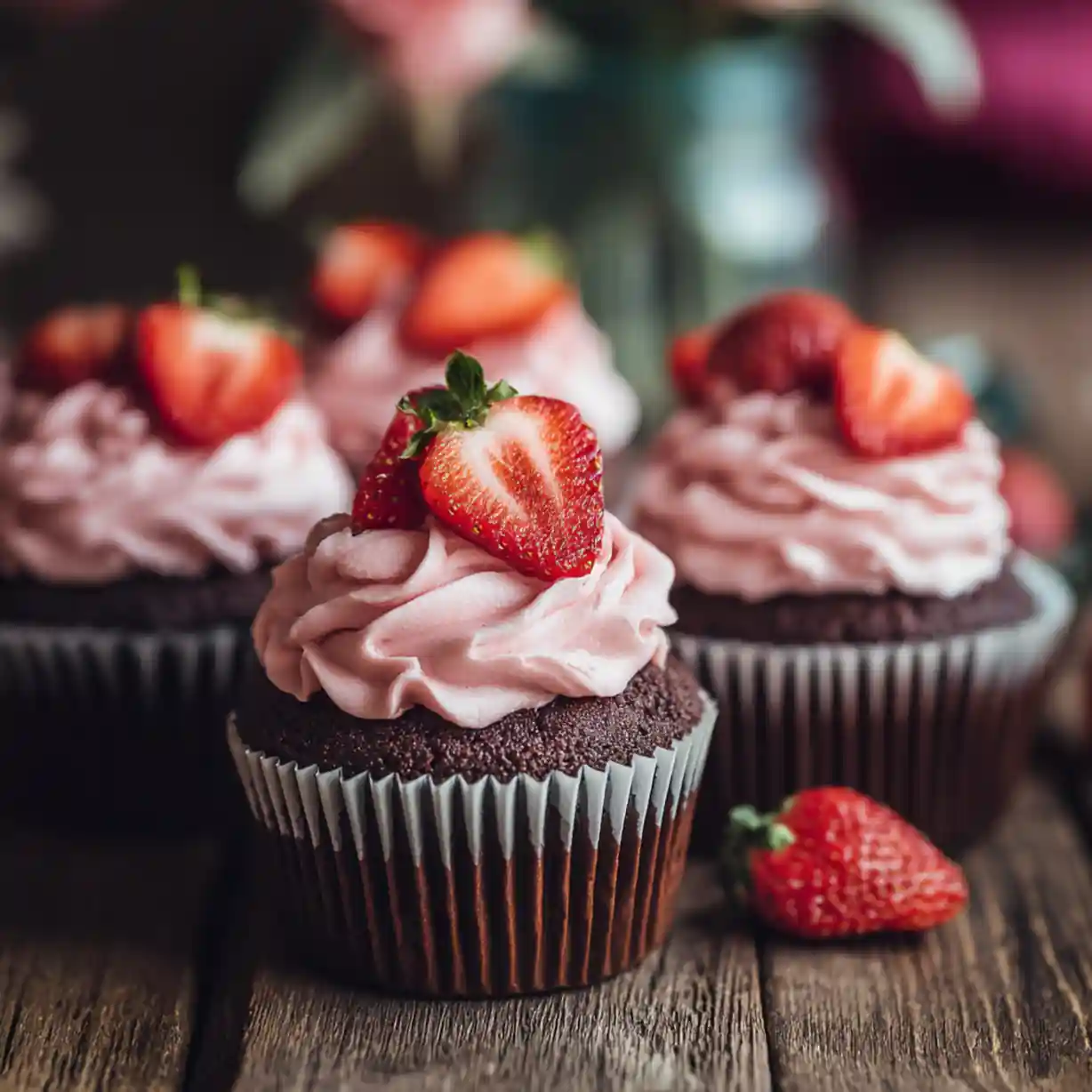 Chocolate Strawberry Valentine Cupcakes 3 chocolate strawberry valentine cupcakes featured optimized