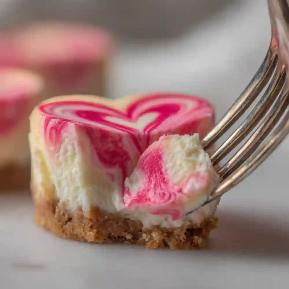 Mini Heart Cheesecakes for Galentine’s Day – Sweet & Creamy Love Bites 6 mini heart cheesecakes texture optimized