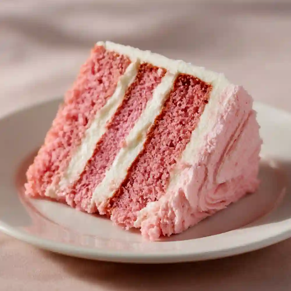 Pink Velvet Cake with Cream Cheese Frosting (Perfect for Valentine’s Day) 8 pink velvet cake serving optimized