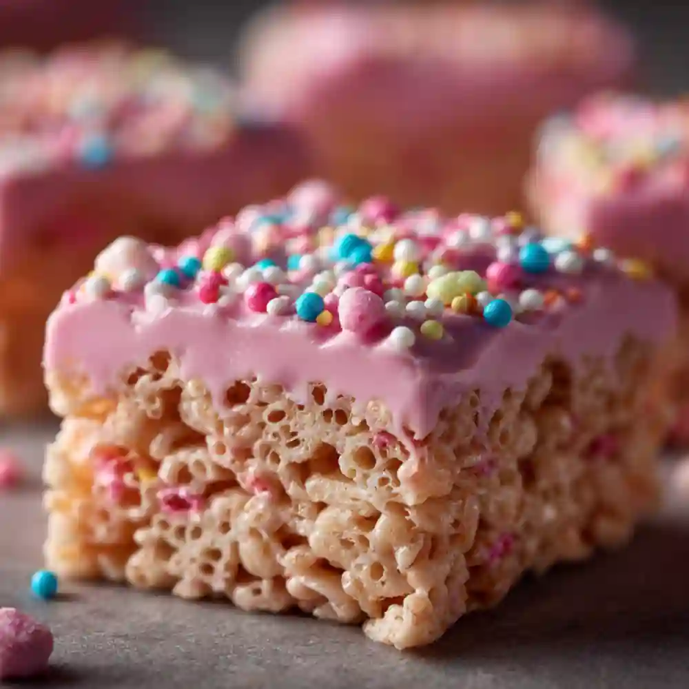 Pink Chocolate-Dipped Rice Krispie Treats – Easy No-Bake Dessert 6 rice krispie texture optimized