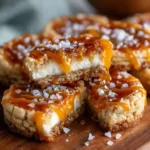 Salted Caramel Cheesecake Cookies drizzled with caramel and sea salt