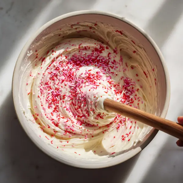 Valentine’s Day Funfetti Cake with Pink & Red Sprinkles – Easy & Festive 4 valentines day funfetti cake step final under40kb 1