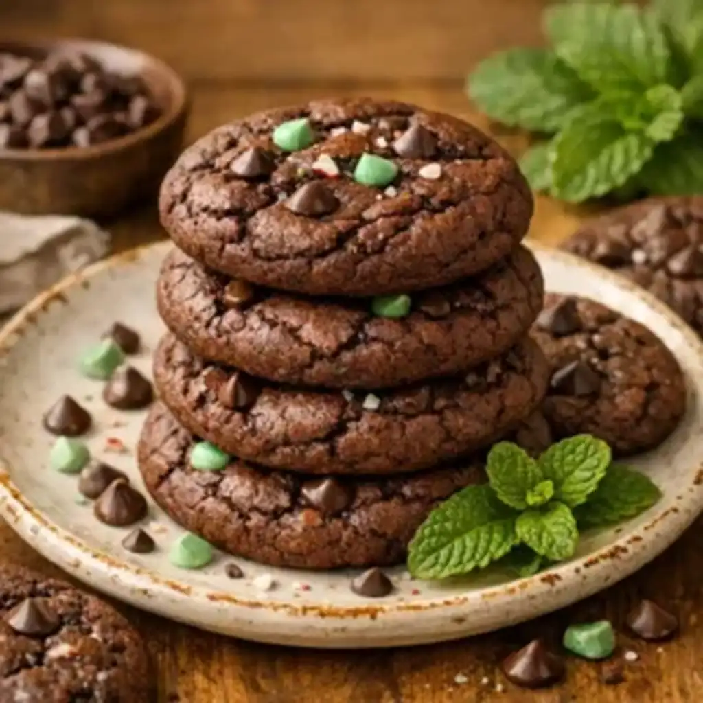 Soft Chocolate Mint Cookies That Feel Like a Cozy Holiday Hug 1 Soft chocolate mint cookies with rich chocolate flavor and cozy homemade look