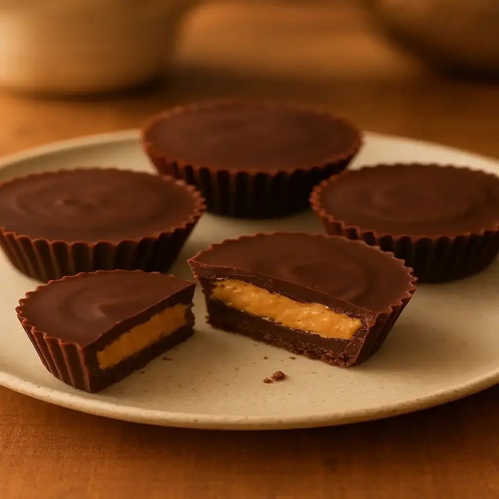 Easy High Protein Peanut Butter Cups Recipe for Busy Families 1 Plate of Easy High Protein Peanut Butter Cups Recipe on a cozy kitchen counter, warm and inviting