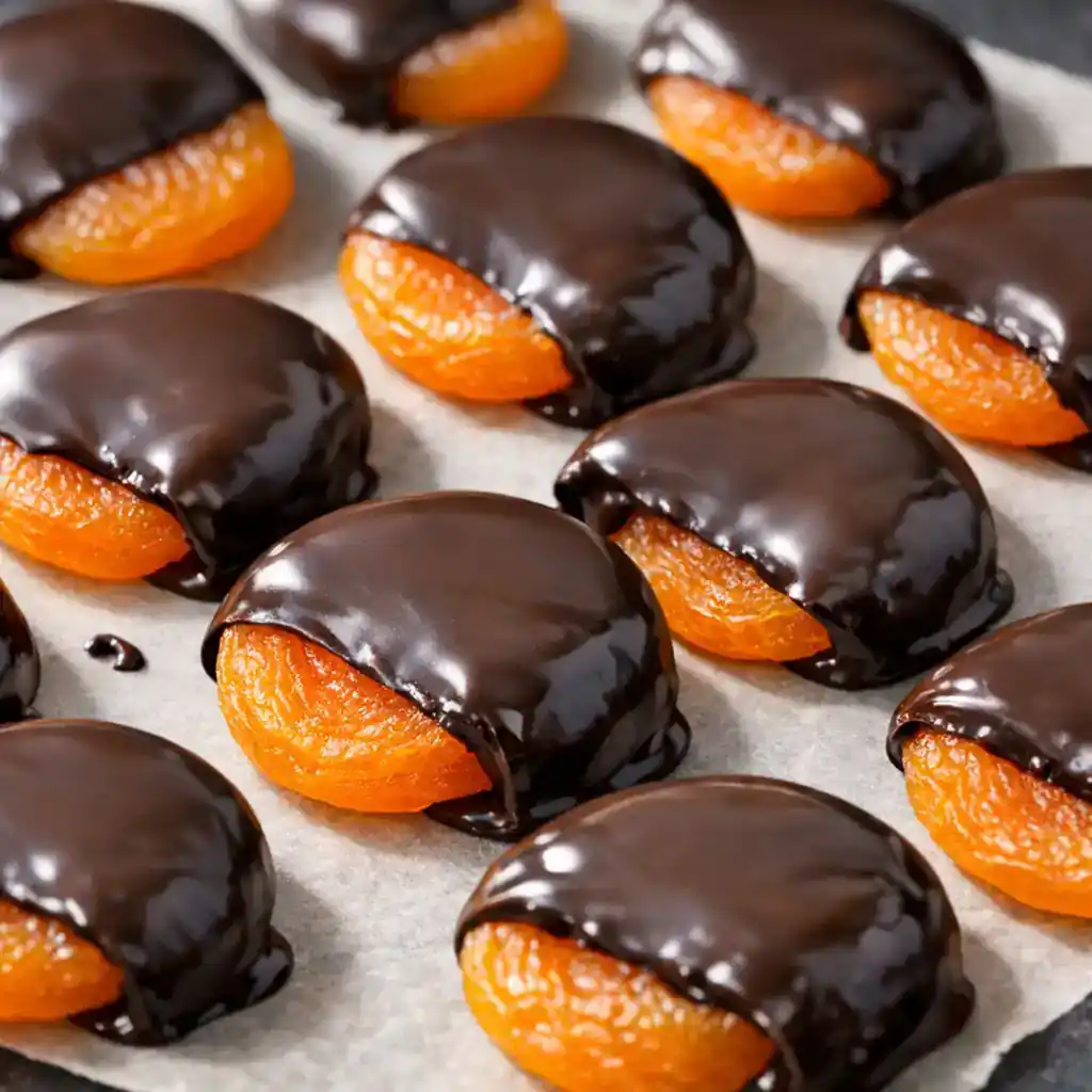 Chocolate Covered Apricots That Hit Sweet, Tangy, and Luxe 1 Chocolate Covered Apricots with glossy dark chocolate coating