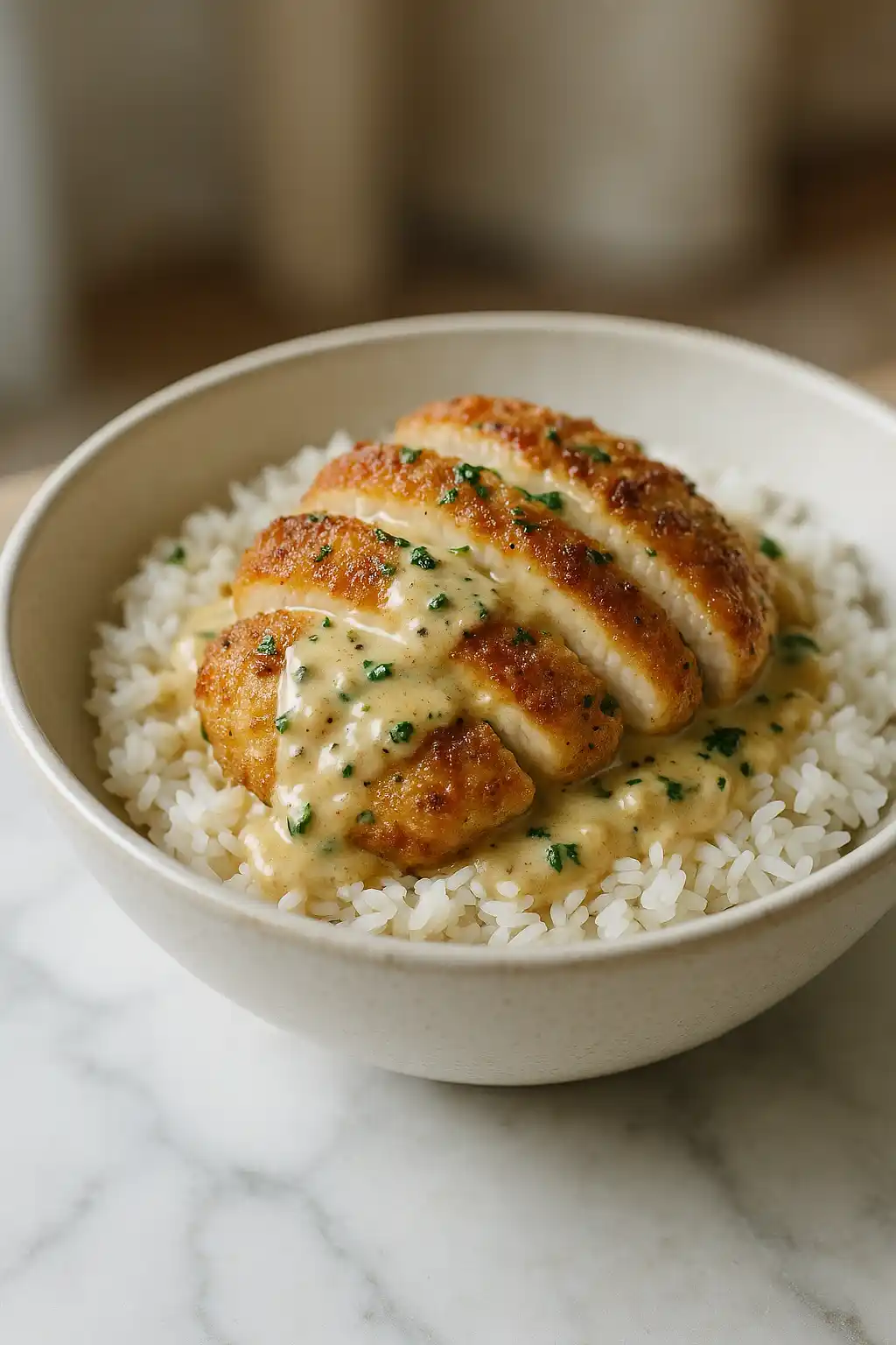 Creamy Garlic Chicken Rice Bowl That Steals Weeknights 1 Creamy Garlic Chicken Rice Bowl with golden seared chicken and silky garlic cream over steaming rice