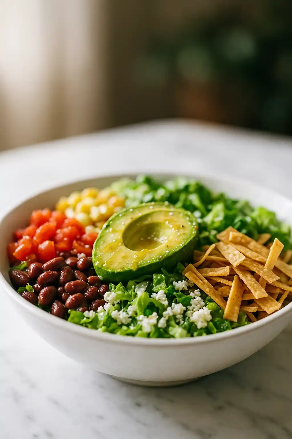 Mexican Chopped Salad That Pops: Crunchy, Zesty, Ready Fast 1 Bright Mexican Chopped Salad with avocado, cotija, tomatoes, and tortilla strips